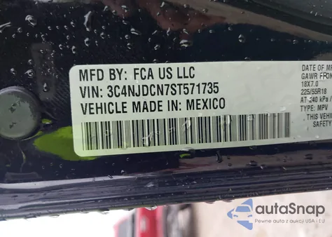 2025 Jeep Compass Limited 4X4 z USA, uszkodzony, nr VIN 3C4NJDCN7ST571735